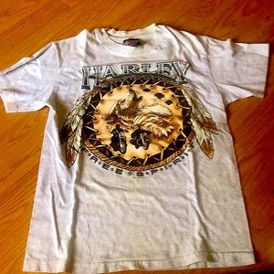 Vintage 90’s Harley Davidson Tee size:S Eagle Wolf Dreamcatcher Free Spirit